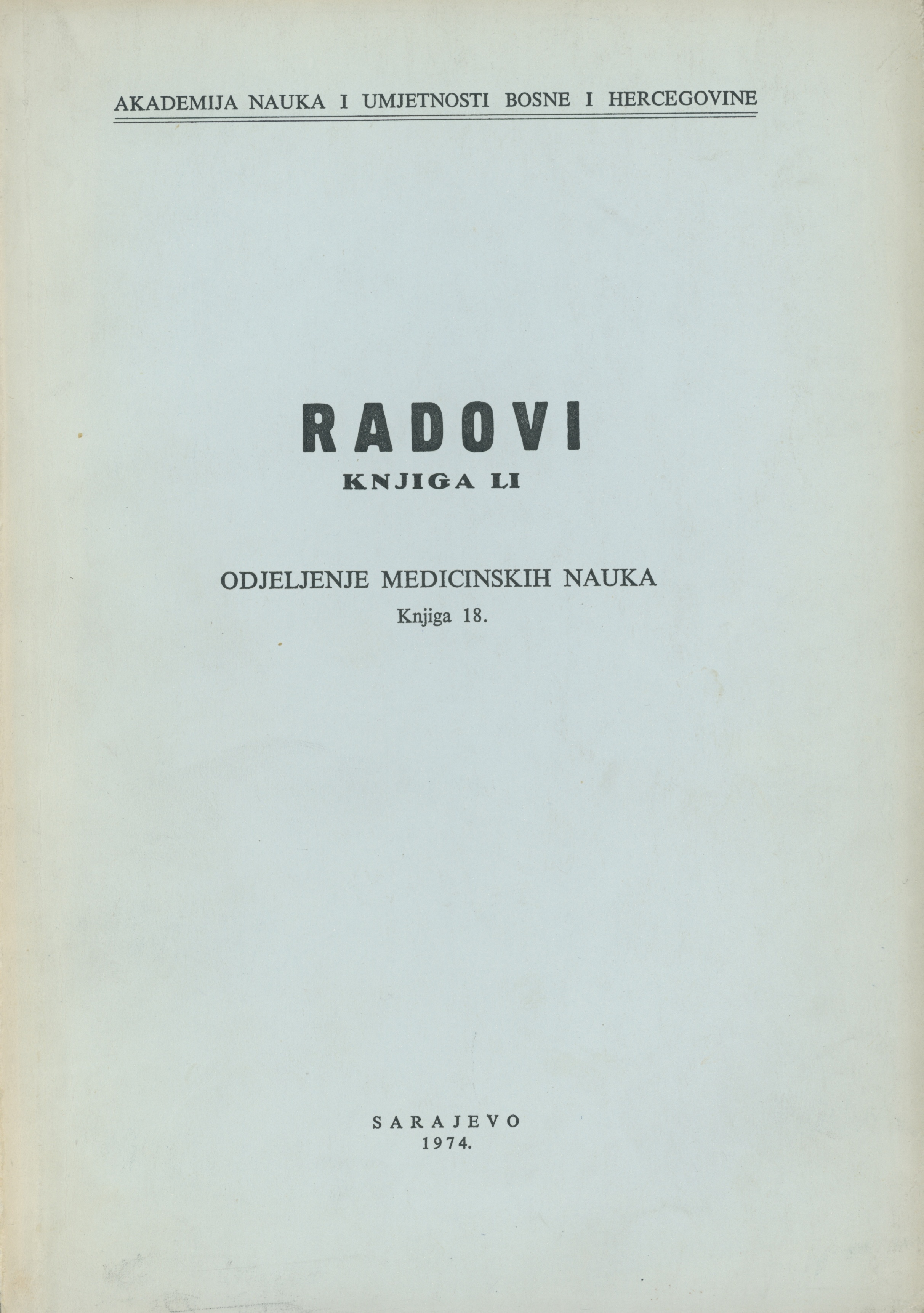 					View Vol. 18 (1974): Radovi
				