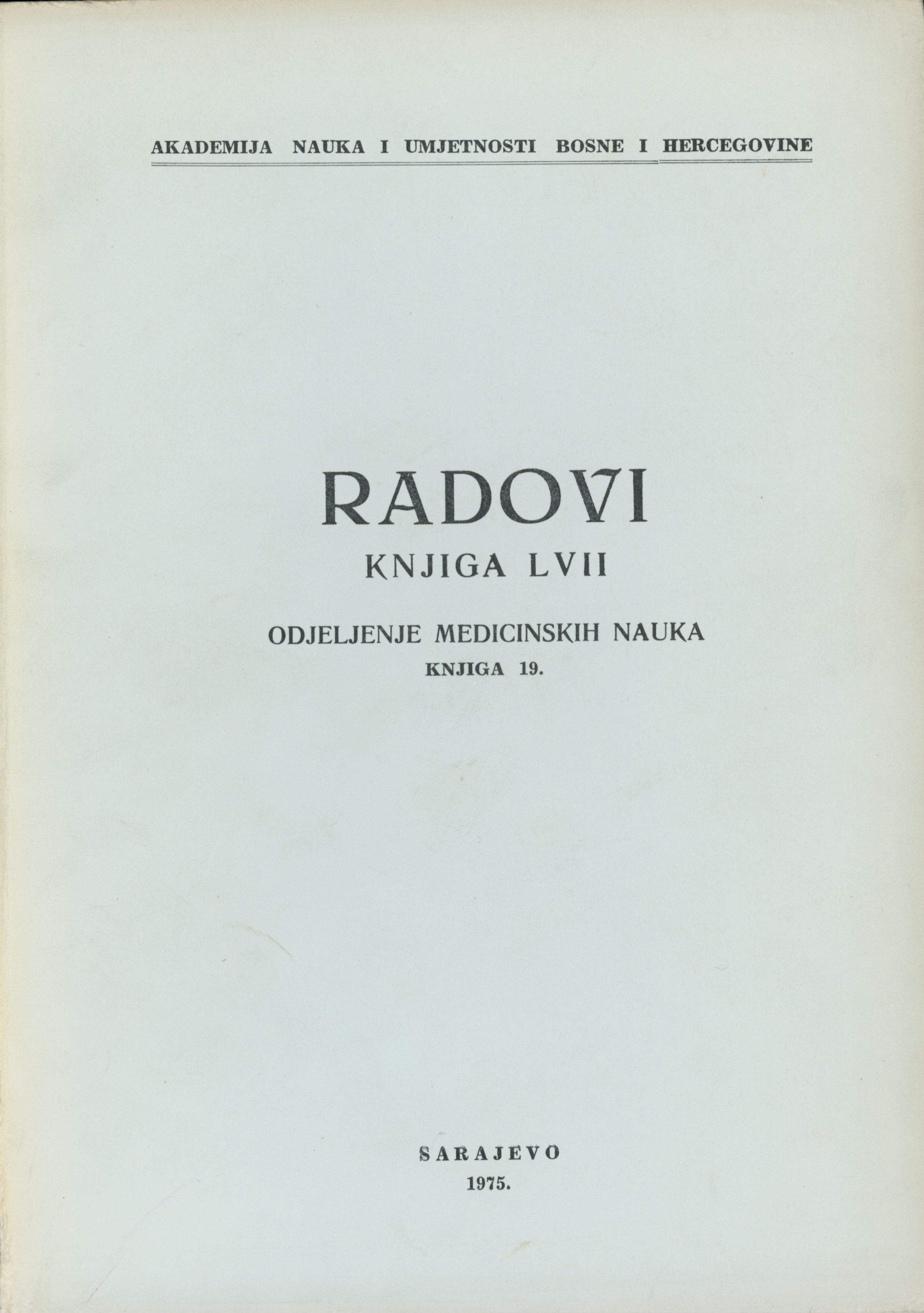 					View Vol. 19 (1975): Radovi
				